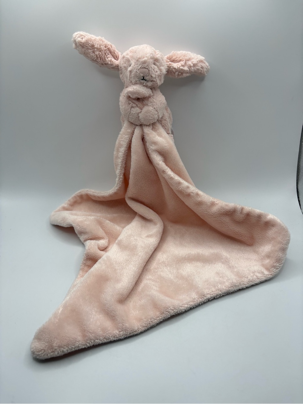 JELLYCAT Bashful Pink Bunny Security Blanket Lovey Soft 13”